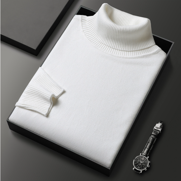 Herren Rollkragenpullover Lässig Frühjahr Bequem