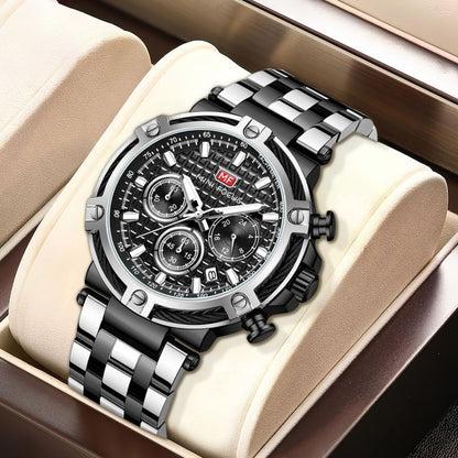 Herren Armbanduhr Maritime Quarzuhr Schwarz