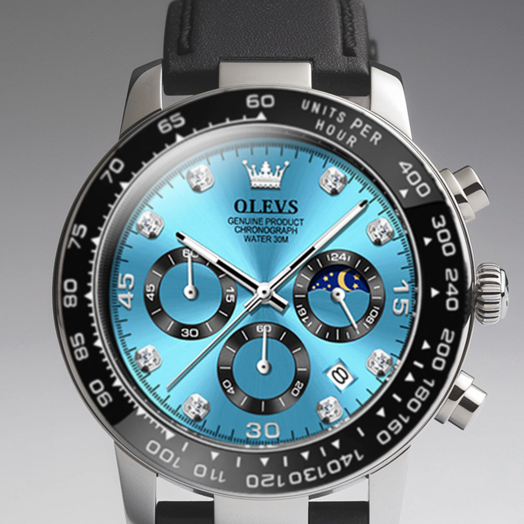 Herren Armbanduhr Edelstahl Elegante Analog