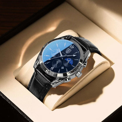 Herren Armbanduhr Edelstahl Automatik Elegant