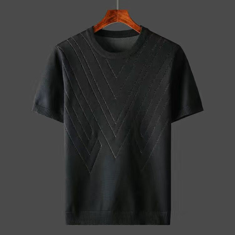 Baumwoll-T-Shirt Herren Stilvoll Modern Slimfit - BerlinGlamour