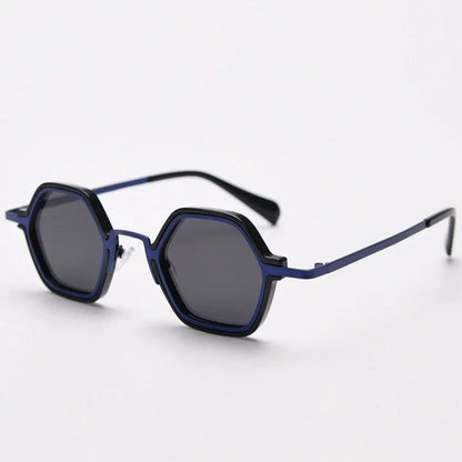 Herren Sonnenbrille Klassisch Echtleder Schwarz