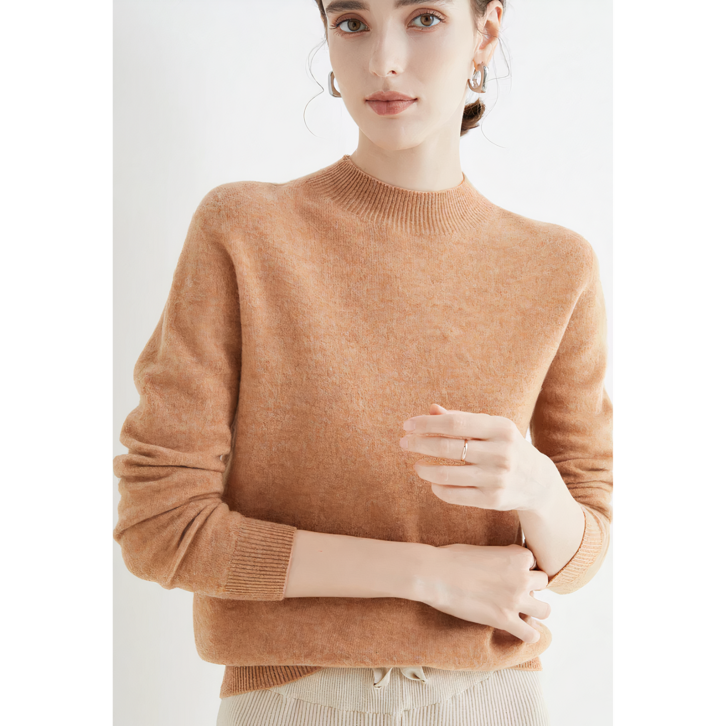Weiche Strickpullover Damen Warm