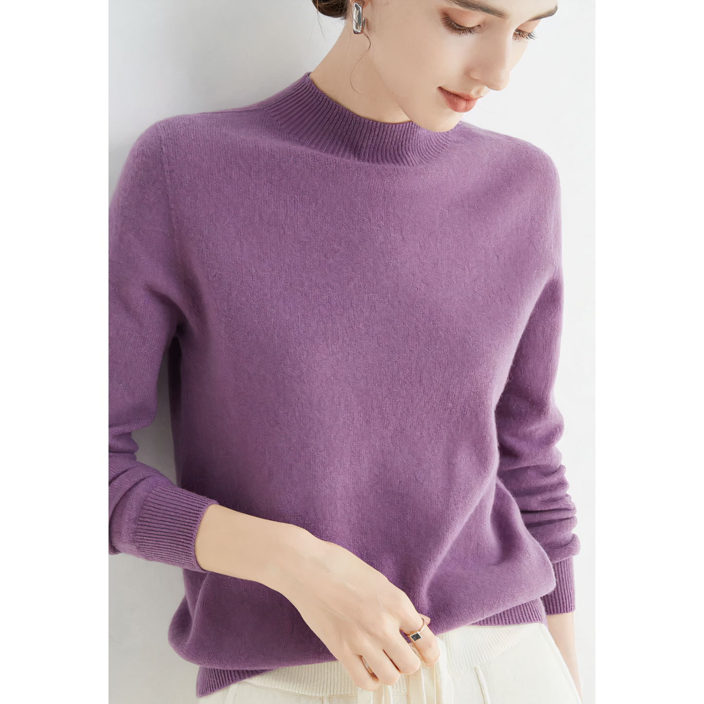 Weiche Strickpullover Damen Warm
