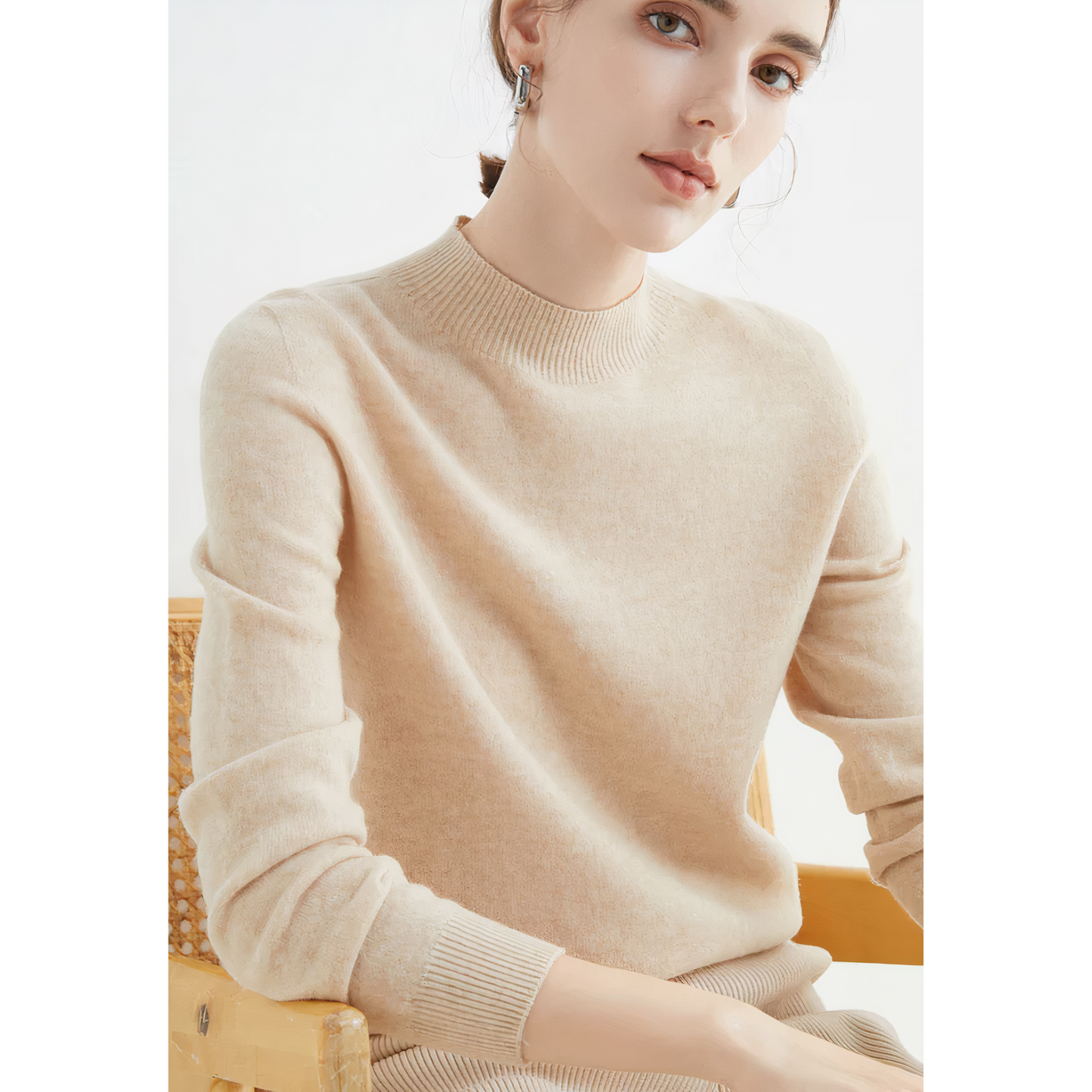 Weiche Strickpullover Damen Warm
