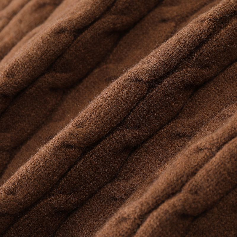 Herren Strickjacke Klassisch mit Knöpfen Braun