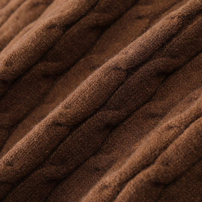 Herren Strickjacke Klassisch mit Knöpfen Braun
