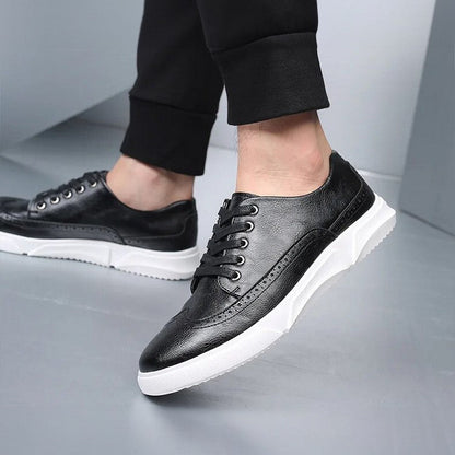Herren Leder Sneaker Elegant Braun für Geschäftsanlässe - BerlinGlamour