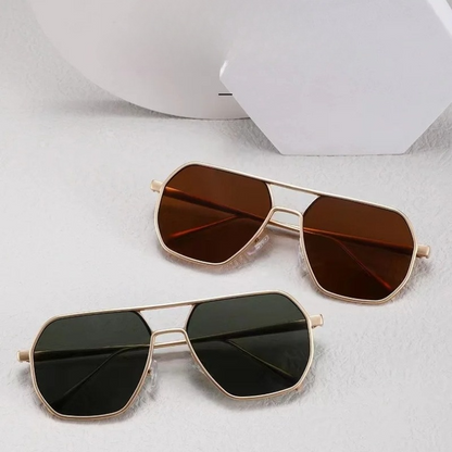 Edelstahl Pilotenbrille Herren Modern Metall Optik