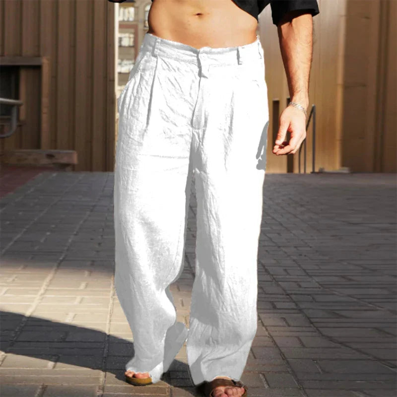 Bequeme Leinenhose für Herren Leicht Sommer