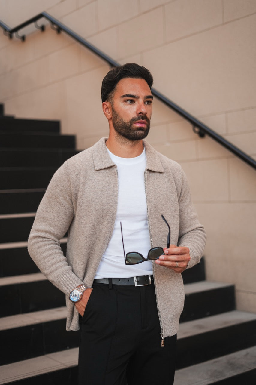 Herren Strickjacke Kaschmir Weich Elegant
