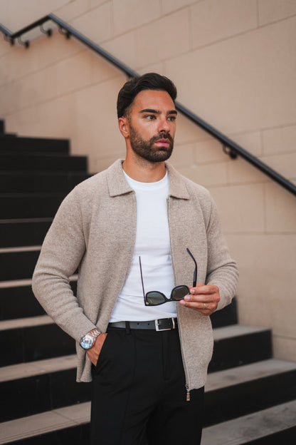 Herren Strickjacke Kaschmir Weich Elegant