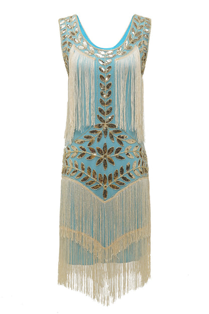 Festliches Paillettenkleid Charleston-Stil Damen Elegant