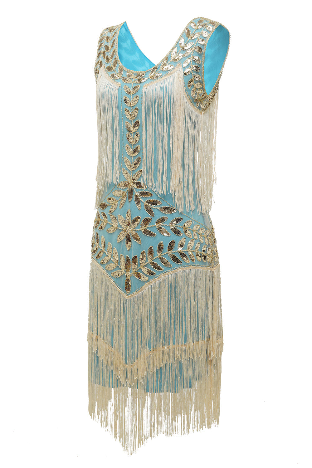 Festliches Paillettenkleid Charleston-Stil Damen Elegant