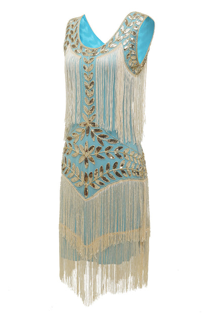 Festliches Paillettenkleid Charleston-Stil Damen Elegant