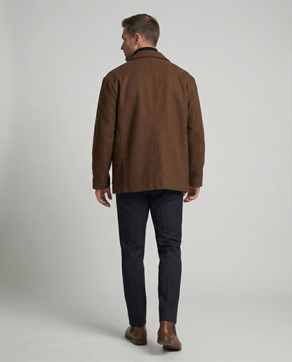 Unisex Kurzmantel Braun Freizeit Blazer Modern
