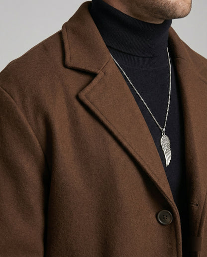 Unisex Kurzmantel Braun Freizeit Blazer Modern