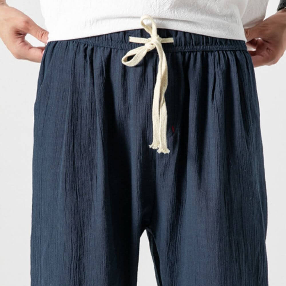 Bequeme Herrenhose Baumwolle Leinen Atmungsaktiv Leicht - BerlinGlamour