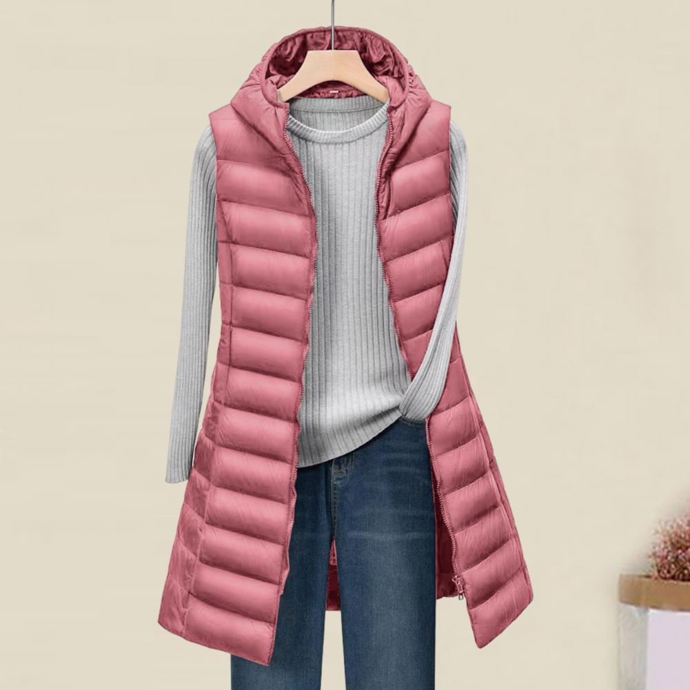 Langer Bodywarmer Dame Elegant Gefüttert Bequem