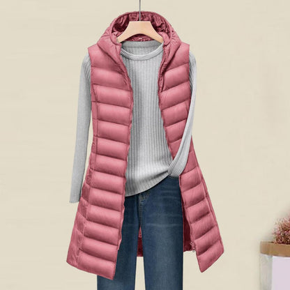 Langer Bodywarmer Dame Elegant Gefüttert Bequem