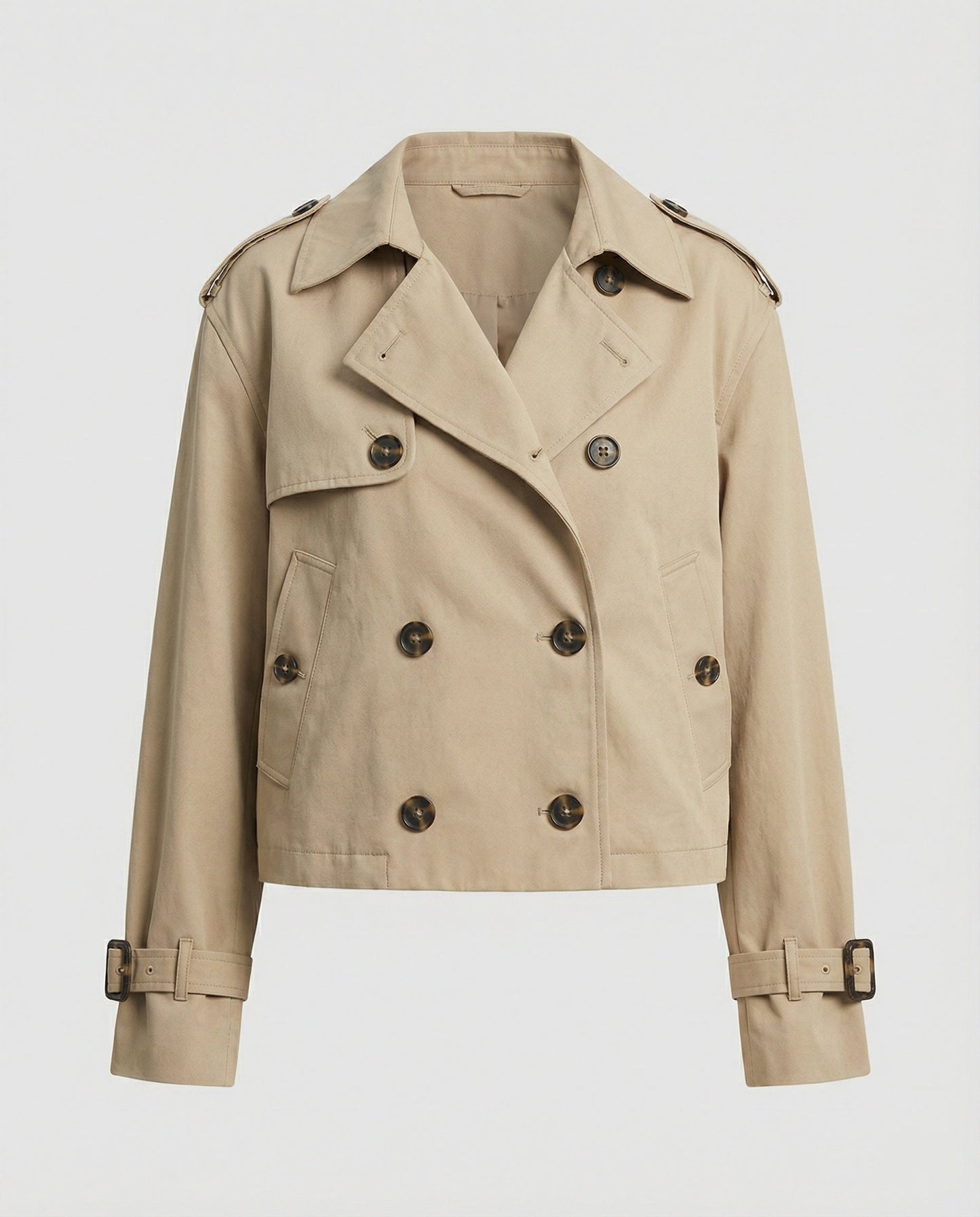 Damen Windbreaker Kurz Gelb Puff Effekt Reverskragen