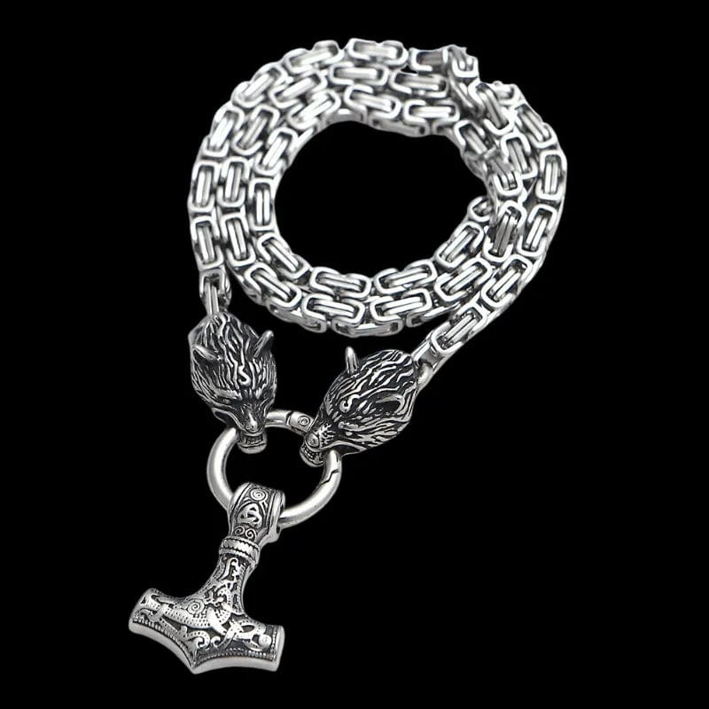 Männliche Halskette Wikinger Schmuck Edelstahl - BerlinGlamour