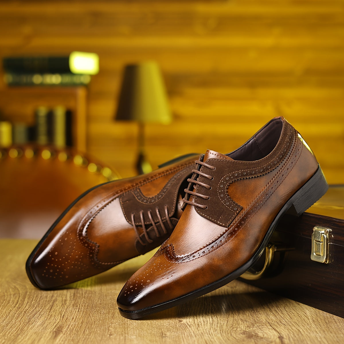 Herren Leder Schuhe Elegantes Business Design
