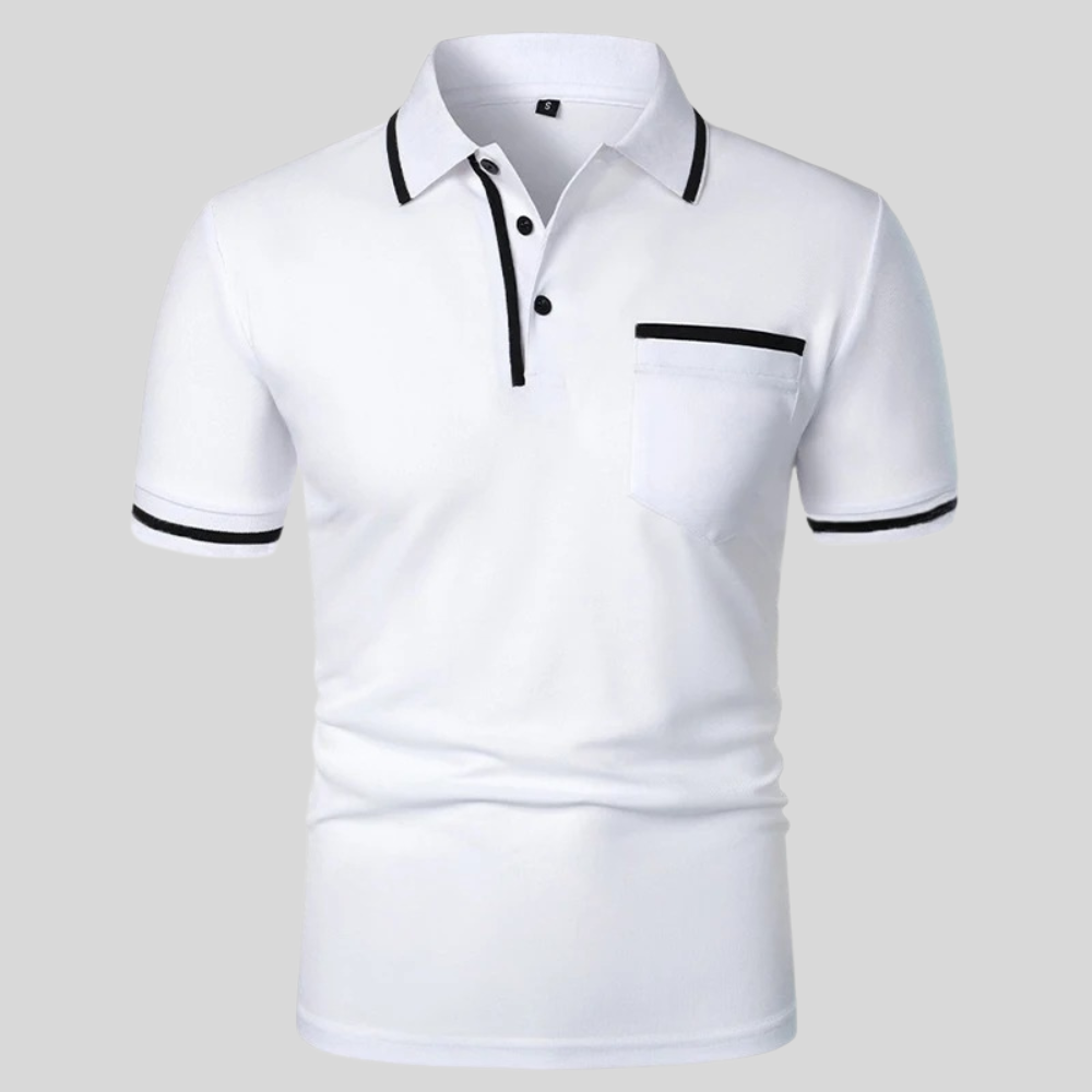 Herren Poloshirt Kurzarm Klassisch Slim Fit
