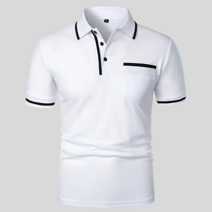 Herren Poloshirt Kurzarm Klassisch Slim Fit