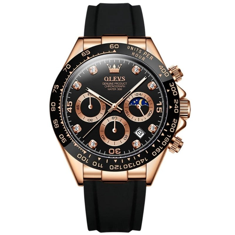 Herren Armbanduhr Edelstahl Elegante Analog