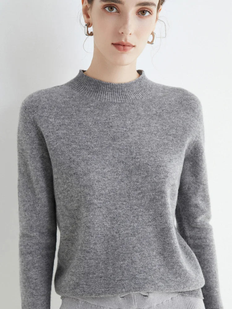 Damen Pullover Elegent Langarm Stilvoll