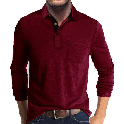 Herren Langarmhemd Klassisch Slim Fit