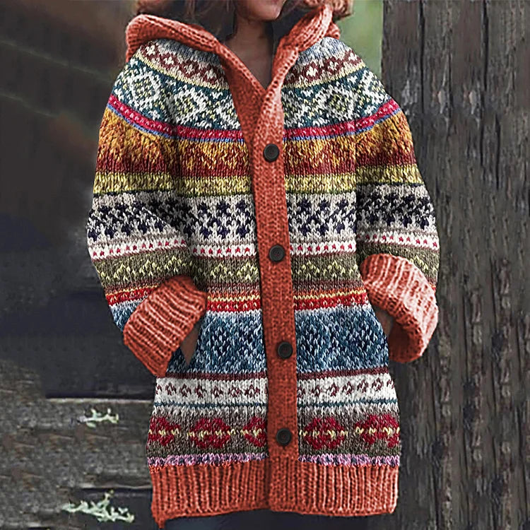 Damen Strickjacke Knopfleiste Bequem Warm