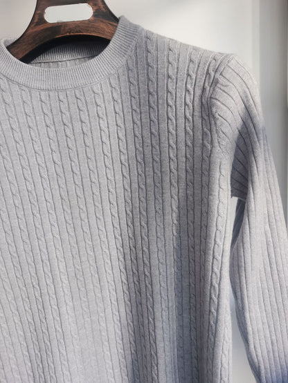 Herren Pullover Slim Fit Feinstrick Rundhals