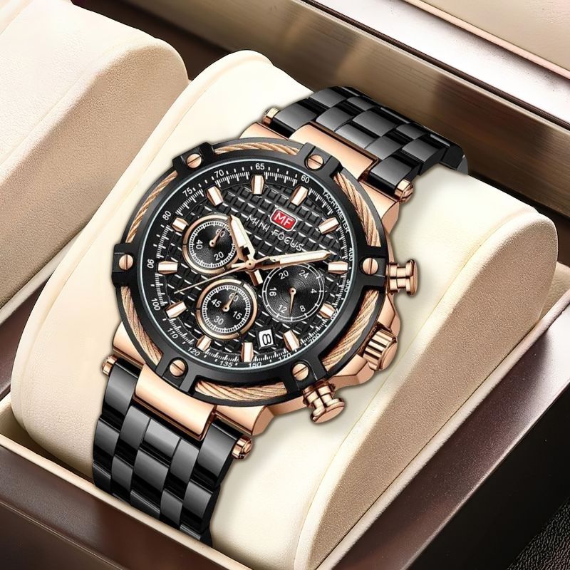 Herren Armbanduhr Maritime Quarzuhr Schwarz