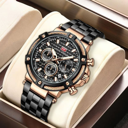 Herren Armbanduhr Maritime Quarzuhr Schwarz
