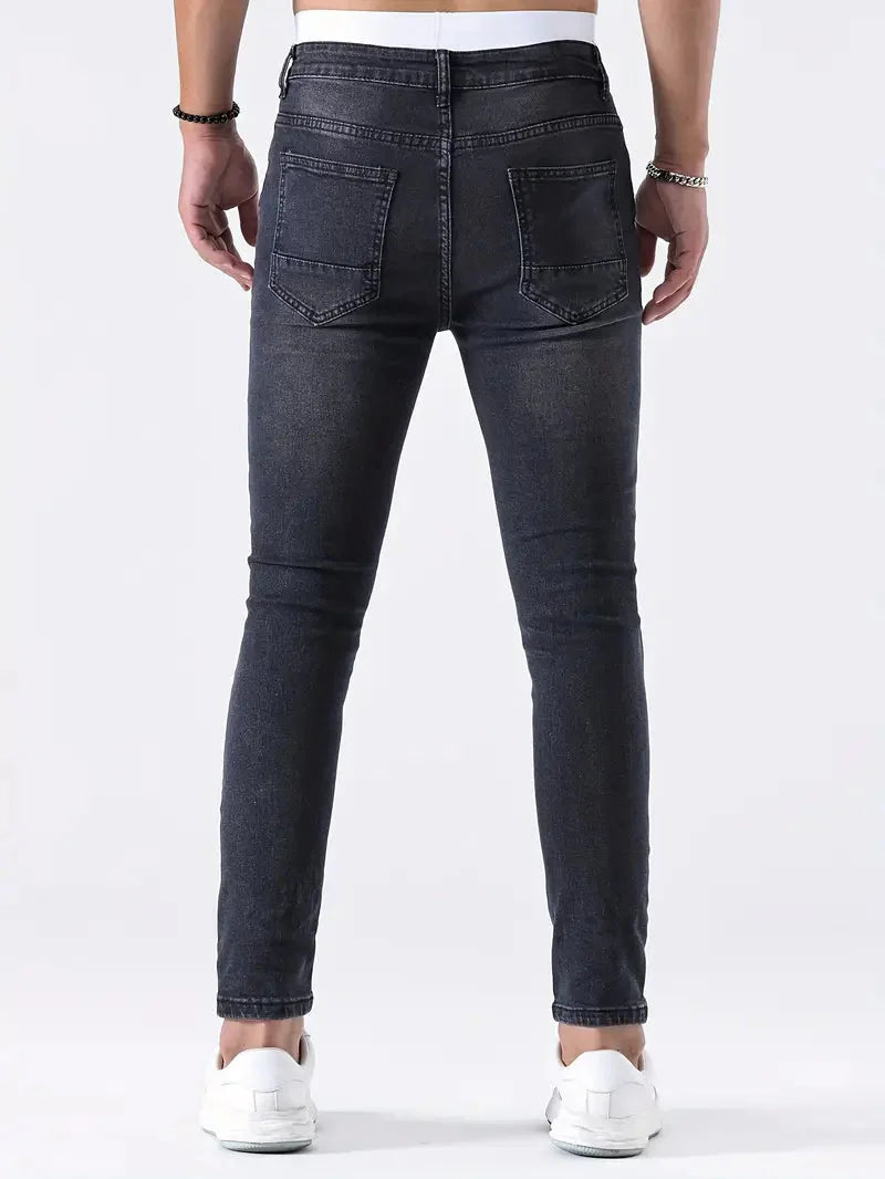 Zayden Zerrissene Jeans | Trendige Slim Fit Jeans für Männer-Chaps Herrenmode
