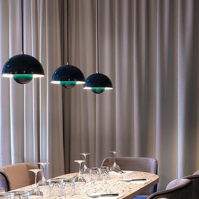 Moderne Pendelleuchte Halbkugel Leuchte Wohnzimmer