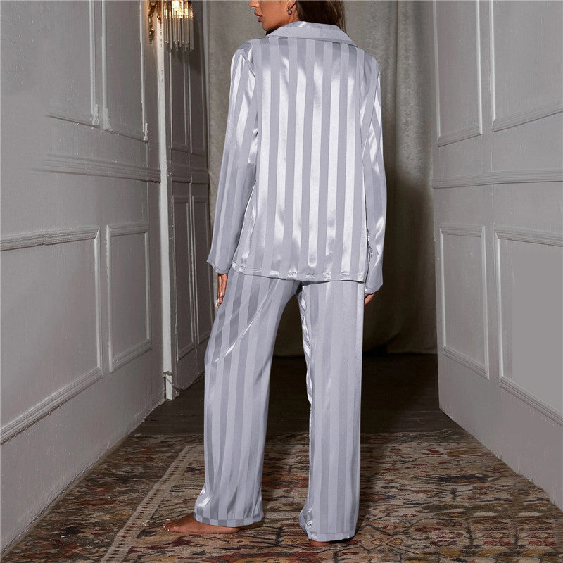 Elegantes Satin Nachtwäsche-Set Damen Pyjama