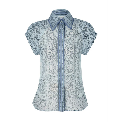 Paisley Bluse Maxi Rock Set Elegant Damen