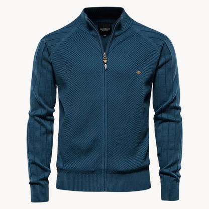 Herren Strickjacke ZIP Cardigan Reißverschluss - BerlinGlamour