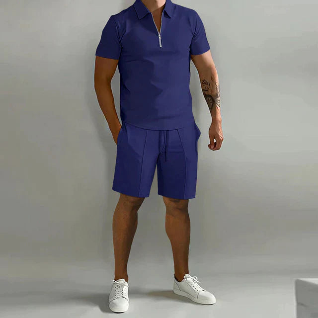 Herren Polo Set Sommer Shorts Elegant Kurz - BerlinGlamour