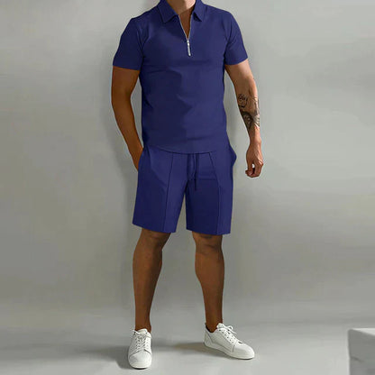 Herren Polo Set Sommer Shorts Elegant Kurz - BerlinGlamour