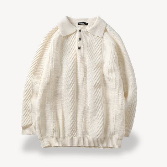 Zopfmuster-Polopullover für Herren | Loravelle 0