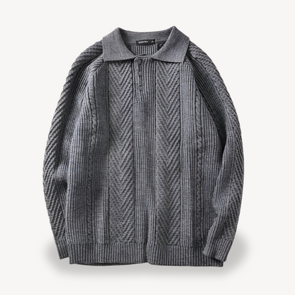 Zopfmuster-Polopullover für Herren | Loravelle 2