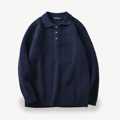 Zopfmuster-Polopullover für Herren | Loravelle 3