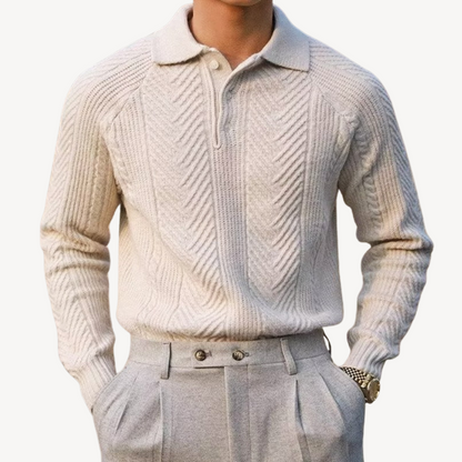 Zopfmuster-Polopullover für Herren | Loravelle 4