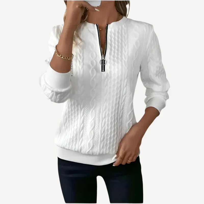 Zopfmuster Strickpullover für Damen 0