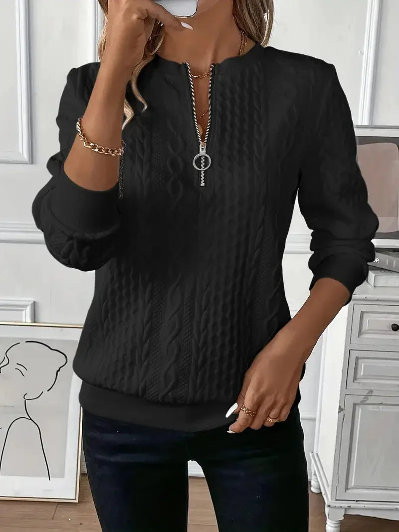 Zopfmuster Strickpullover für Damen 2