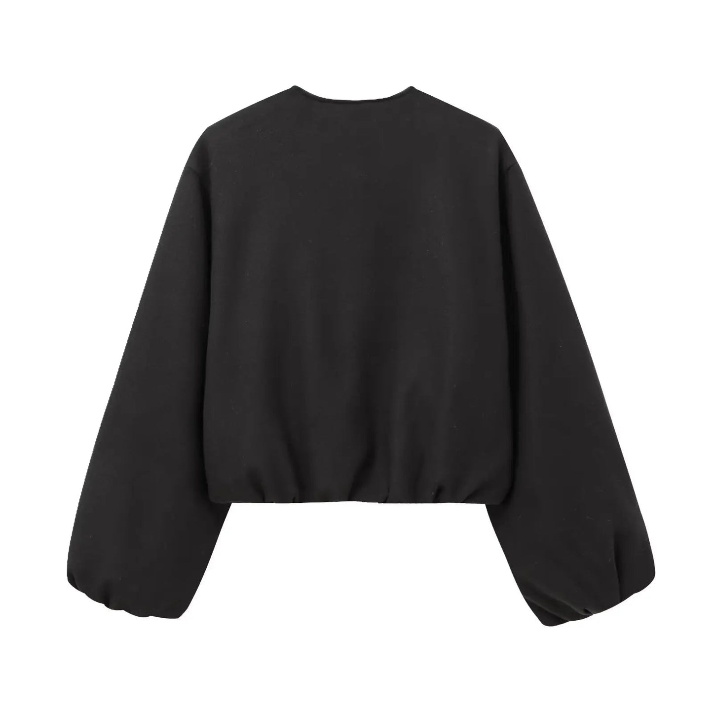 Damen Bomberjacke Elastisch Reißverschluss Modern